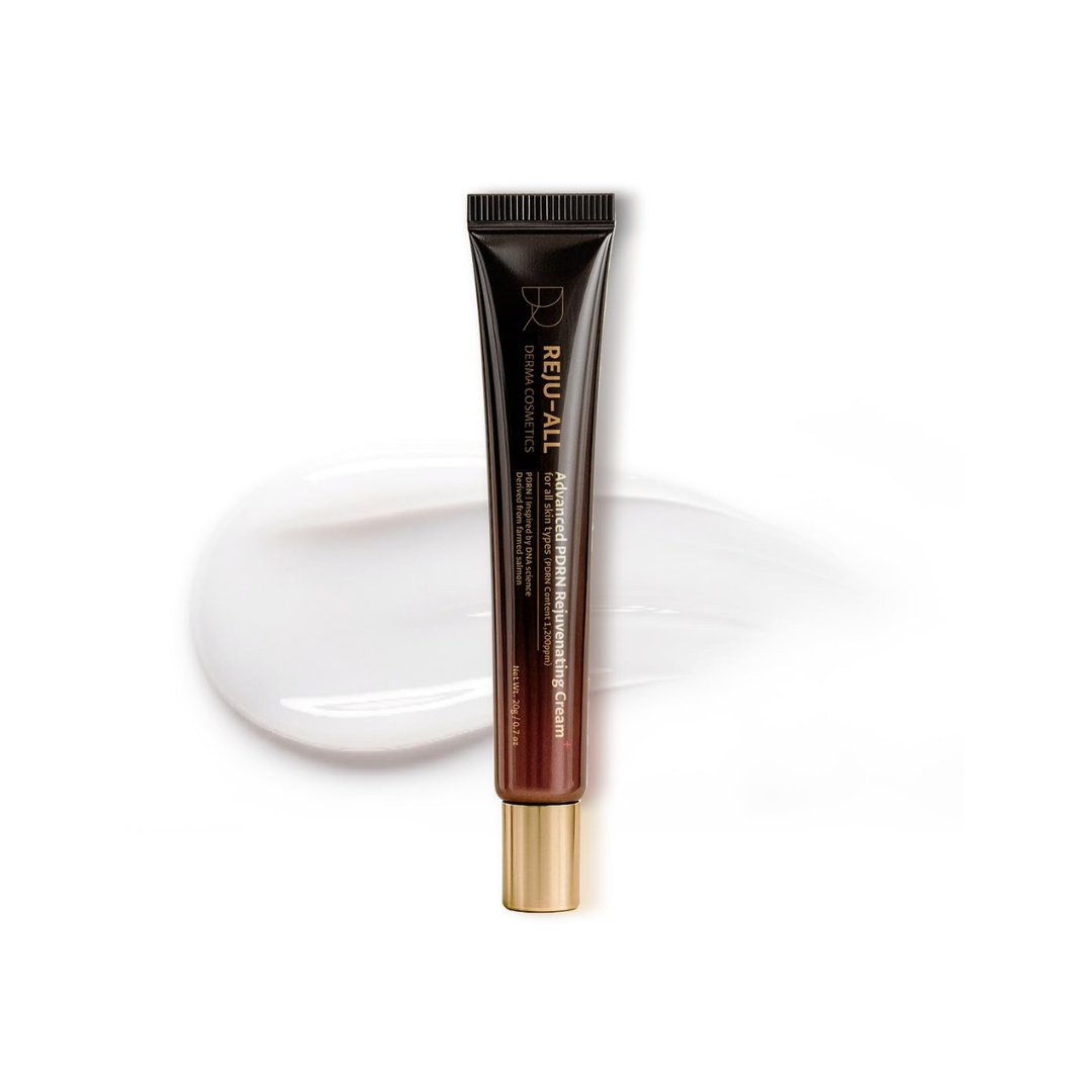 DR. REJUALL Advanced PDRN Rejuvenating Cream is a deeply nourishing cream formulated to restore vitality and strengthen the skin barrier. Enriched with 1,200ppm of PDRN (derived from salmon DNA), it supports skin regeneration and improves elasticity for a healthier, firmer appearance. Niacinamide and Hydrolyzed Collagen brighten and boost skin resilience, while Hyaluronic Acid and Panthenol deliver lasting hydration. Soothing agents like Allantoin and Betaine calm sensitivity, and botanical extracts provide