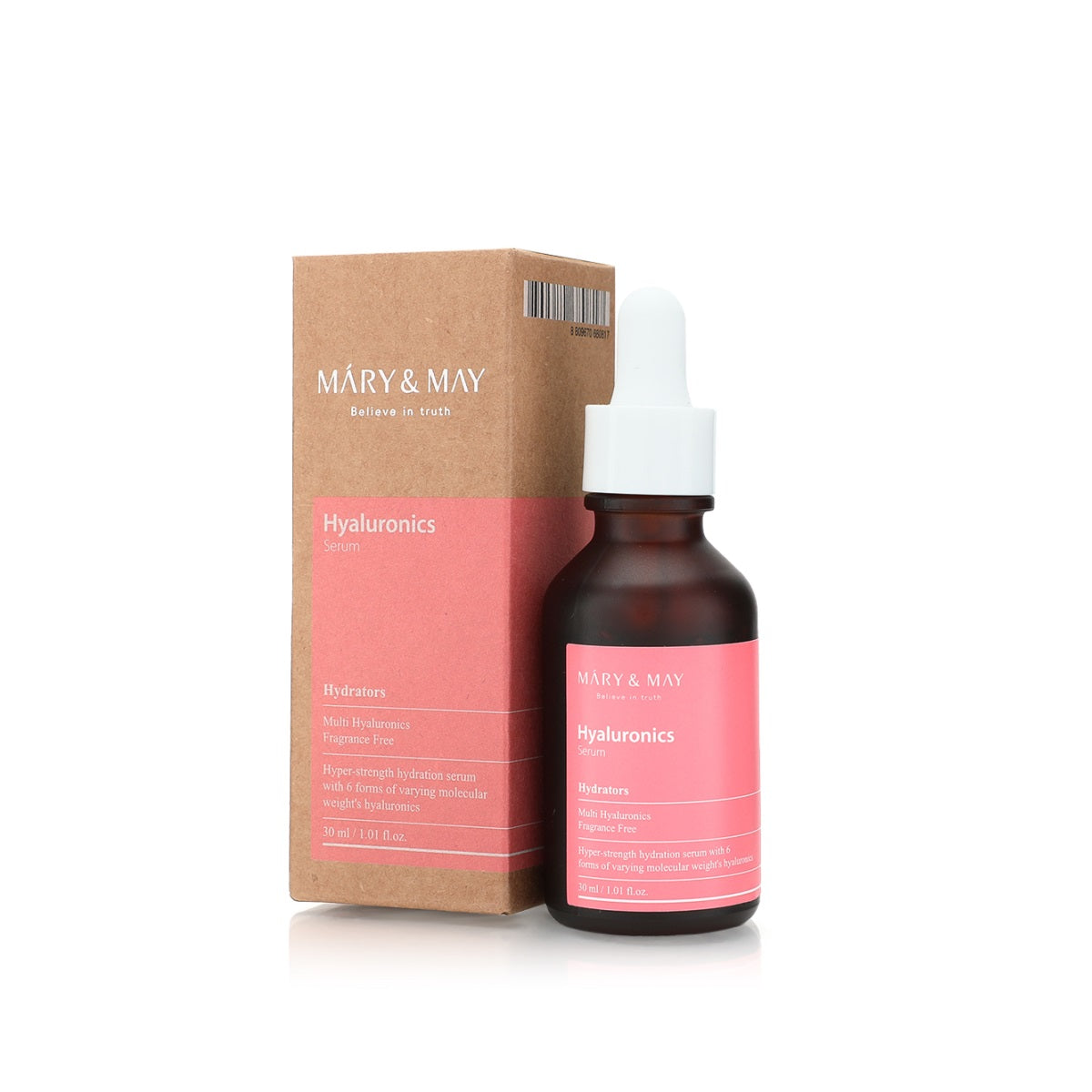 MARY & MAY Multi Hyaluronics Serum is a deeply hydrating formula powered by multiple forms of Hyaluronic Acid to deliver intense moisture at every layer of the skin. With lightweight, fast-absorbing texture, it replenishes and retains hydration, leaving the skin plump, smooth, and dewy. Ideal for all skin types in need of lasting moisture and a healthy glow.