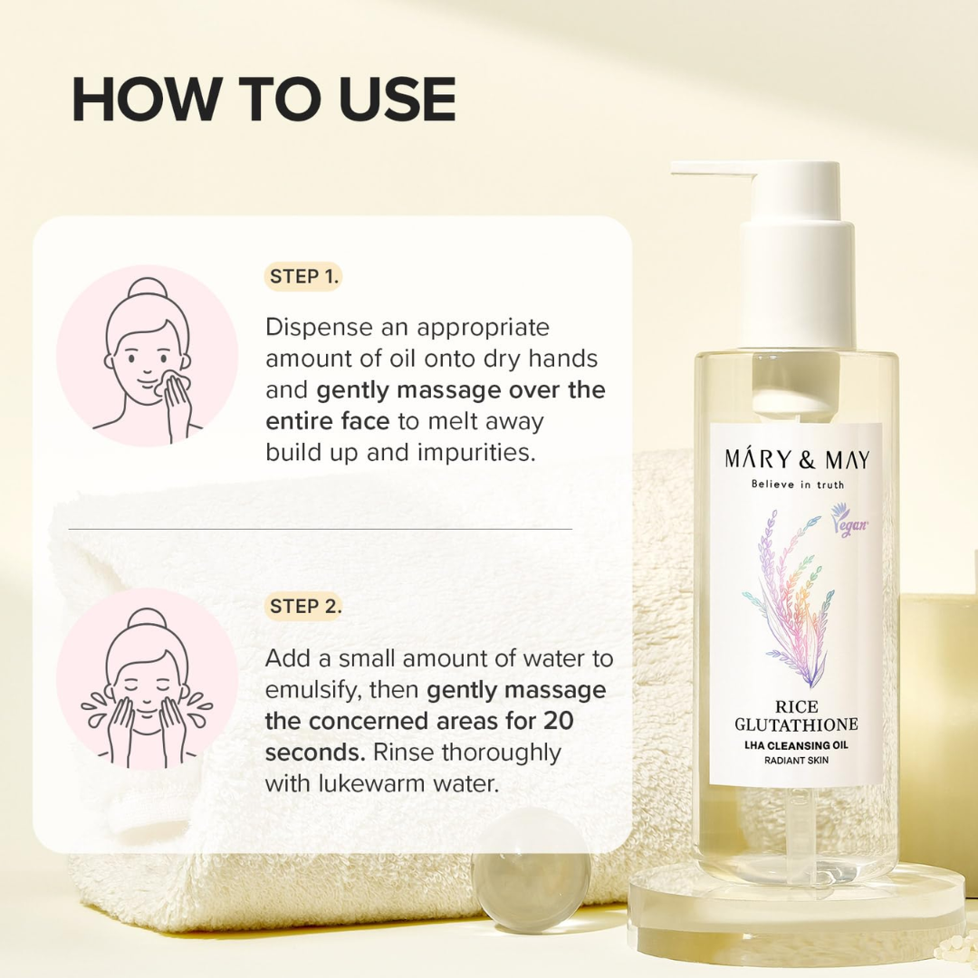 MARY & MAY Rice Glutathione LHA Cleansing Oil 200ml