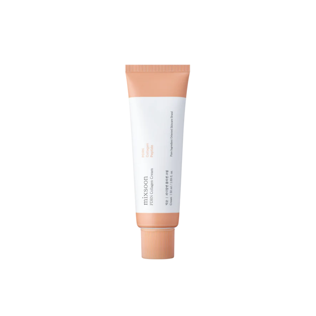 MIXSOON PDRN Collagen Cream is a nourishing moisturizer that helps firm, repair, and revitalize the skin. Infused with PDRN (Sodium DNA), Collagen Extract, and Copper Tripeptide-1, it supports skin elasticity and promotes a youthful, lifted look. Enriched with Niacinamide, Rice Ferment, and Hydrolyzed Hyaluronic Acid, this cream brightens, hydrates, and strengthens the skin barrier. With soothing Botanical Extracts like Neem and Turmeric, it leaves the skin smooth, radiant, and resilient. Suitable for all s
