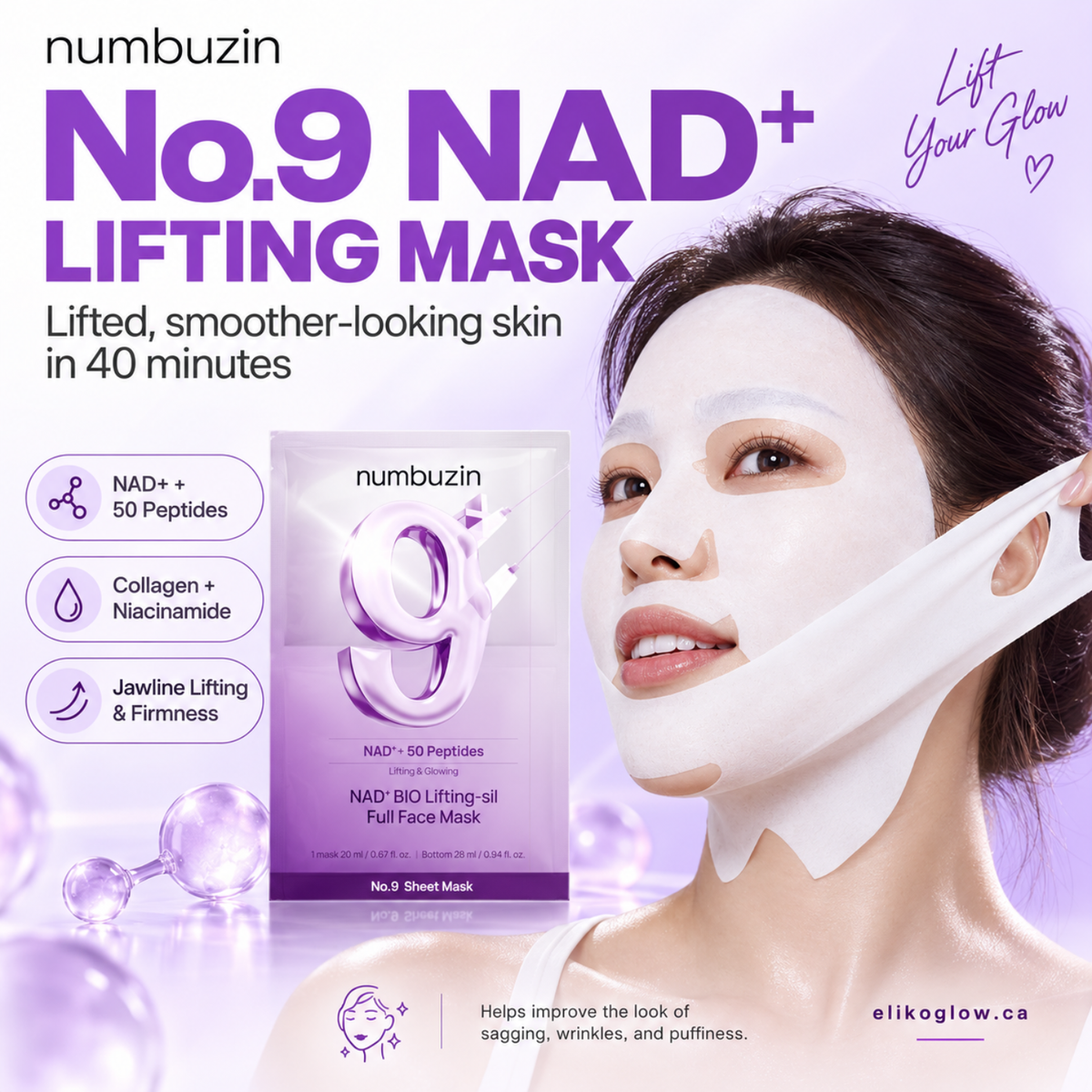 NUMBUZIN No.9 NAD Bio Lifting-sil Full Face Mask