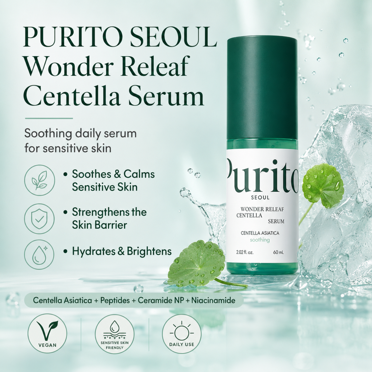 PURITO SEOUL Wonder Releaf Centella Serum 60ml