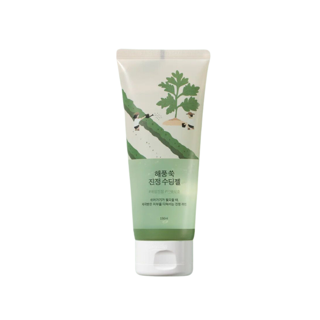 ROUND LAB Mugwort Calming Soothing Gel is a lightweight, hydrating gel formulated with Artemisia Vulgaris (Mugwort) extract to calm and soothe irritated skin. Enriched with 4-CICA ingredients—Madecassoside, Asiaticoside, Asiatic Acid, and Madecassic Acid—it helps repair and strengthen the skin barrier while reducing redness. With added Centella Asiatica and Camellia Sinensis Leaf Extract, it provides soothing hydration, making it perfect for sensitive or troubled skin. This gel absorbs quickly, leaving the