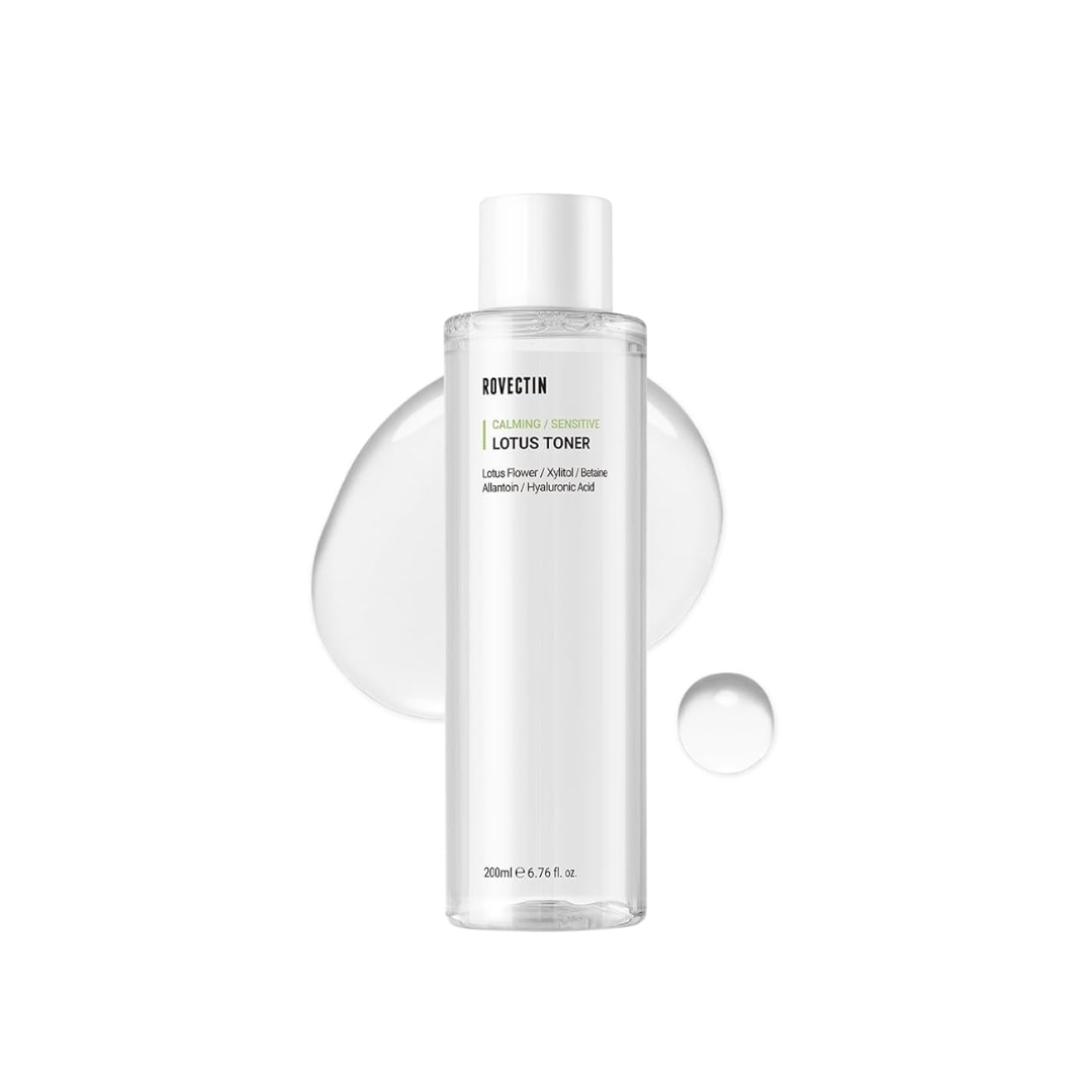 ROVECTIN Lotus Water Calming Toner is a gentle, hydrating toner that features Lotus Flower Water to soothe and refresh the skin. Enriched with Hyaluronic Acid in various forms, it provides deep hydration, while Xylitol and Allantoin help calm and nourish. This lightweight toner balances the skin’s moisture levels, leaving it feeling smooth and revitalized. Ideal for sensitive and dry skin.