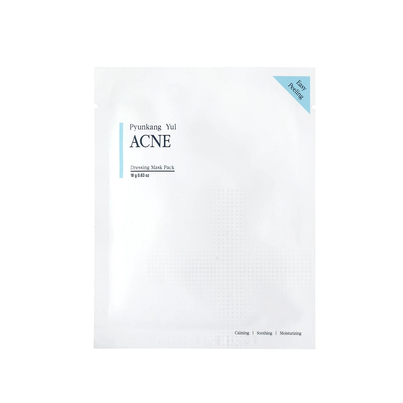 PYUNKANG YUL Acne Dressing Mask Pack is a targeted sheet mask designed to combat acne and soothe irritated skin. Formulated with Willow Bark Extract, Forsythia Suspensa Fruit Extract, and Sodium Hyaluronate, it helps reduce inflammation, control excess oil, and hydrate the skin. It is perfect for calming breakouts and promoting a clear, healthy complexion. The mask pack contains 4 square sheets, which allows you to target specific areas on your face that are prone to or currently have acne. 