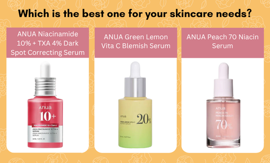 Comparison of ANUA Serums
