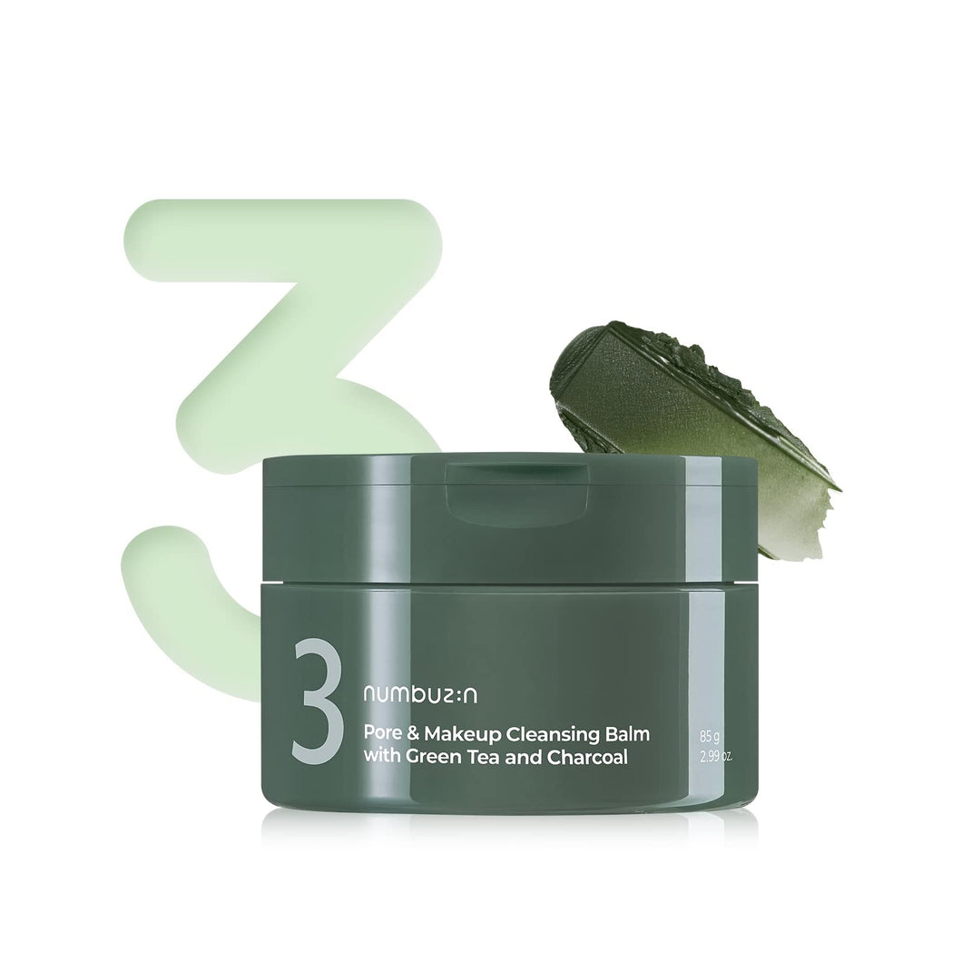 NUMBUZIN No.3 Pore & Makeup Cleansing Balm with Green Tea and Charcoal 85g