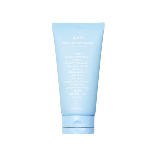 ABIB Deep Clean Foam Cleanser Sedum Hyaluron Foam is a soft bubble cleanser that removes daily impurities, excess oil, and buildup while helping the skin stay hydrated. Enriched with Sedum Sarmentosum Extract, high-purity Hyaluronic Acid, Panthenol, Allantoin, and skin-supporting amino acids, it helps refresh, plump, and smooth the skin during cleansing. The creamy foam rinses clean without leaving the skin feeling stripped, making it a great daily cleanser for dry, normal, combination, dehydrated, and sens