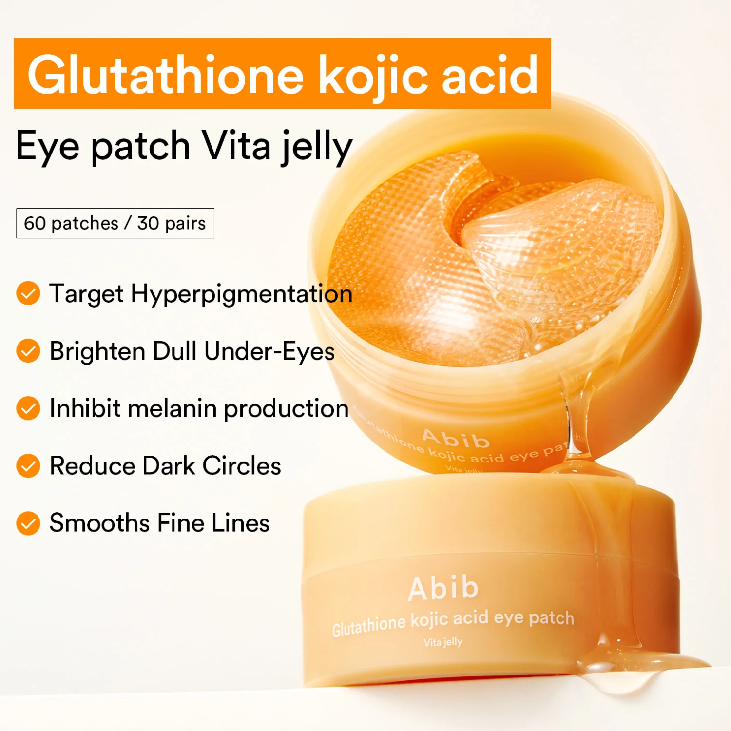 glutathione kojic acid ABIB Glutathione Eye Patch - Brighten & Smooth