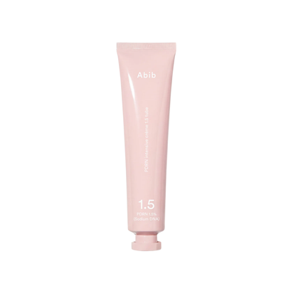 ABIB PDRN Intensive Crème 1.5 Tube is a nourishing moisturizer formulated with 1.5% PDRN (Sodium DNA) to help support skin repair, strengthen the moisture barrier, and improve the look of tired or damaged skin. A blend of 6 Peptides, Ceramide NP, Panthenol, and low-molecular Hyaluronic Acid helps improve elasticity while keeping skin deeply hydrated. Shea Butter, Squalane, Macadamia Seed Oil, and Jojoba Seed Oil provide extra nourishment without leaving a heavy, greasy finish. Niacinamide also helps brighte