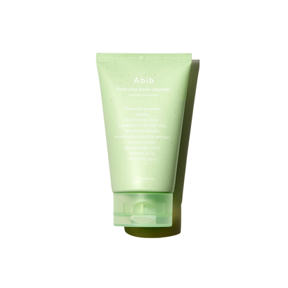 ABIB Pore Clay Pack Cleanser Heartleaf Charcoal Foam is a multi-functional clay-to-foam cleanser designed to deeply purify pores while gently exfoliating dead skin cells. Formulated with Kaolin, Bentonite, and a 5-Type Clay Complex, it helps absorb excess oil and remove impurities from the skin. Charcoal Powder helps unclog pores and refine skin texture, while Houttuynia Cordata (Heartleaf) Extract soothes and comforts the skin. Hyaluronic Acid and Beta-Glucan provide light hydration to keep skin feeling ba