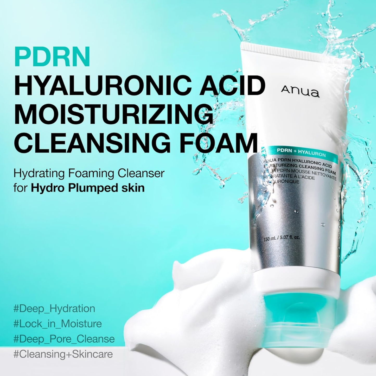 ANUA PDRN Hyaluronic Acid Moisturizing Cleansing Foam 150ml