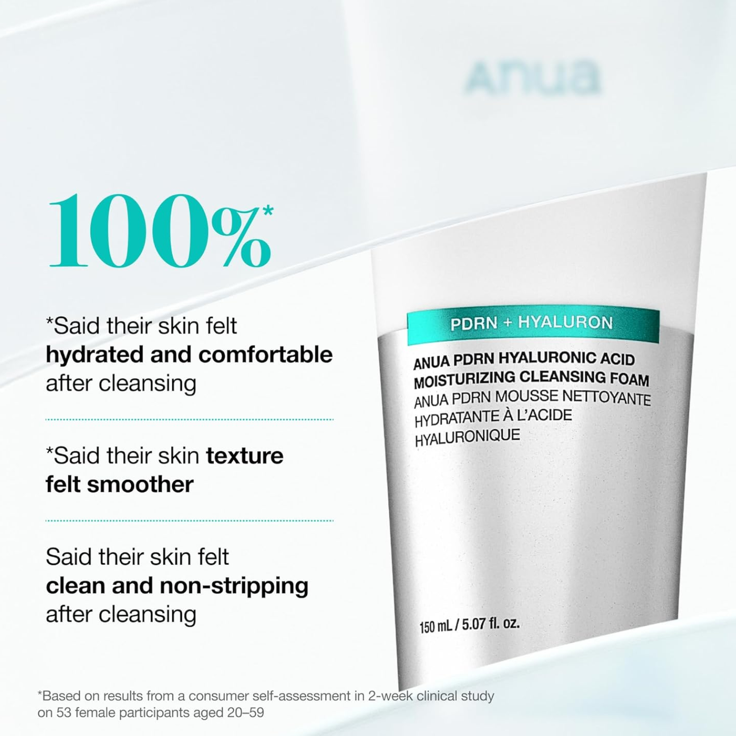 ANUA PDRN Hyaluronic Acid Moisturizing Cleansing Foam 150ml