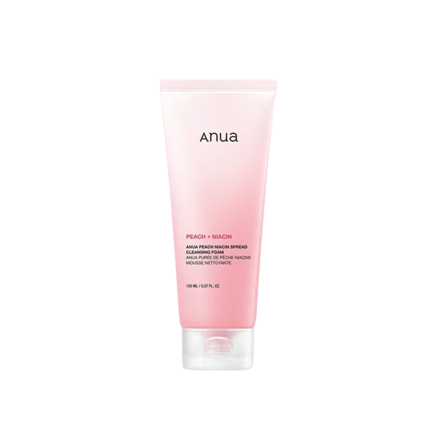 ANUA Peach Niacin Spread Cleansing Foam is a refreshing daily cleanser that lifts away impurities while brightening and softening the skin. Infused with Peach Fruit Water and Peach Seed Powder, it gently exfoliates to smooth texture and promote a healthy glow. Niacinamide helps even skin tone, while Centella Asiatica, Hyaluronic Acid, and Ceramide NP soothe, hydrate, and support the skin barrier. With a creamy foam texture and a fruity peach scent, this cleanser leaves your skin clean, smooth, and naturally
