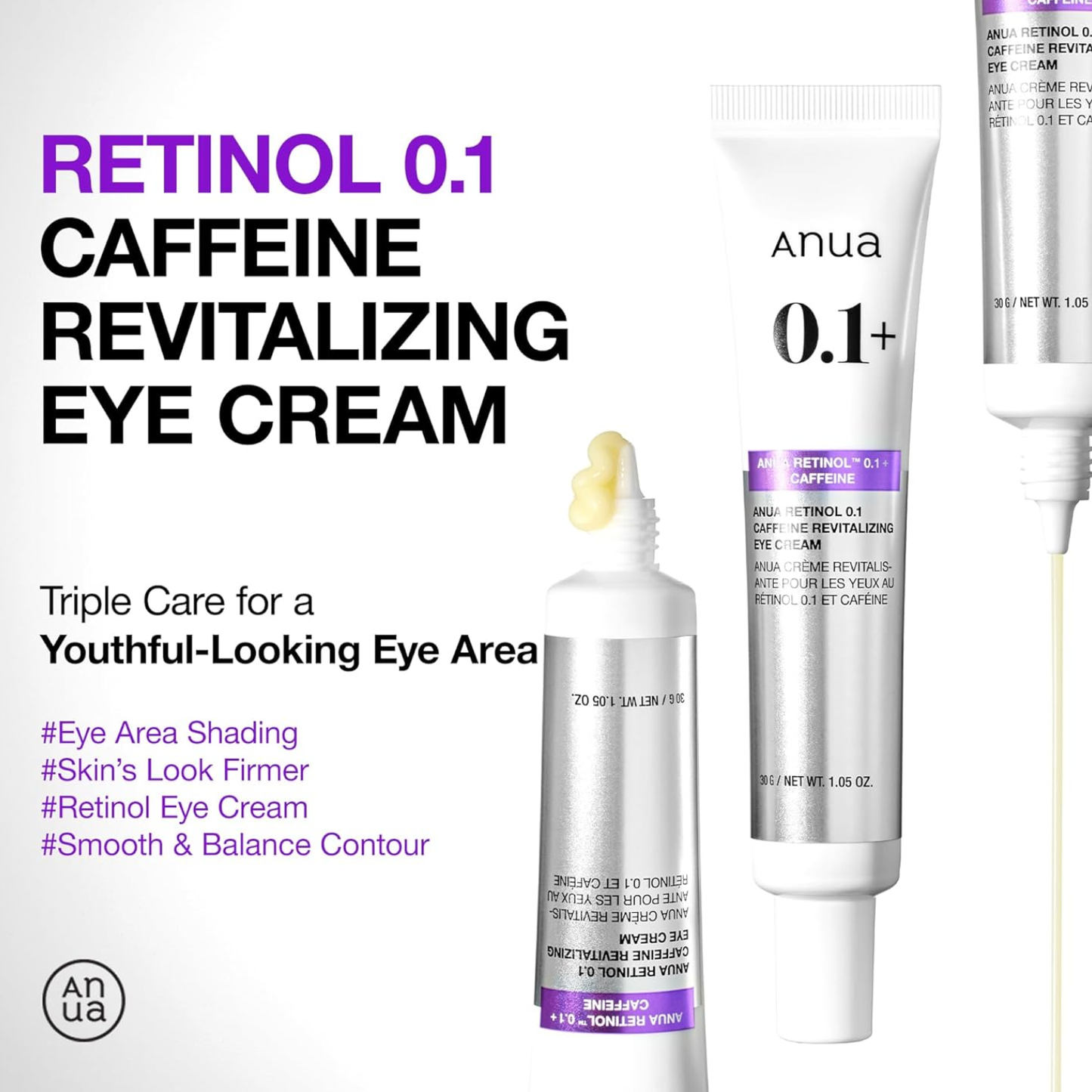 ANUA Retinol 0.1 Caffeine Revitalizing Eye Cream 30g