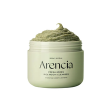Load image into Gallery viewer, ARENCIA Fresh Green Rice Mochi Cleanser is a luxurious facial cleanser that combines natural ingredients to purify and nourish the skin. Formulated with 10,000ppm of Rice Powder and enriched with a blend of botanical extracts like Witch Hazel, Green Tea, and Centella Asiatica, this cleanser offers a gentle yet effective cleansing experience, leaving your skin soft, refreshed, and beautifully hydrated.