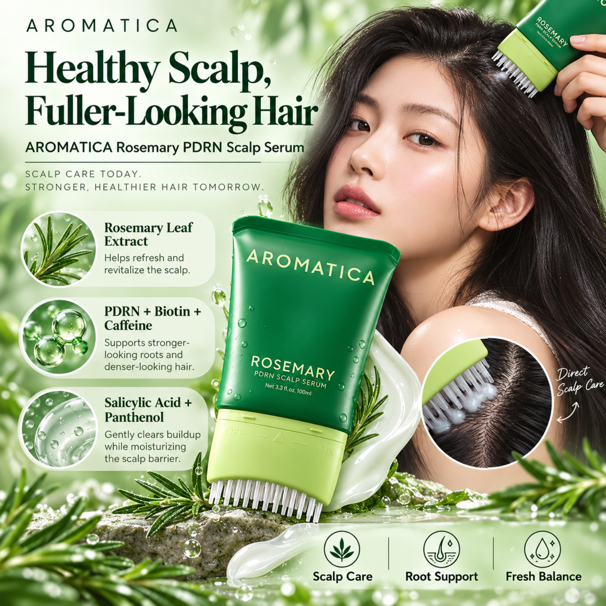 AROMATICA Rosemary PDRN Scalp Serum
