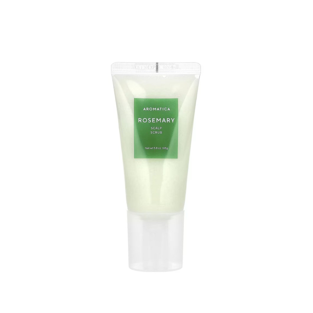 AROMATICA Rosemary Scalp Scrub is a refreshing exfoliating treatment designed to deeply cleanse and revitalize the scalp. Formulated with Sea Salt and Rosemary Leaf Extract, it effectively removes excess oil, impurities, and buildup, leaving your scalp feeling refreshed and purified. Enriched with Ginger Root Extract, Caffeine, and Salicylic Acid, this scrub helps to soothe irritation, promote healthy hair growth, and exfoliate dead skin cells. The addition of nourishing ingredients like Moringa Seed Oil an