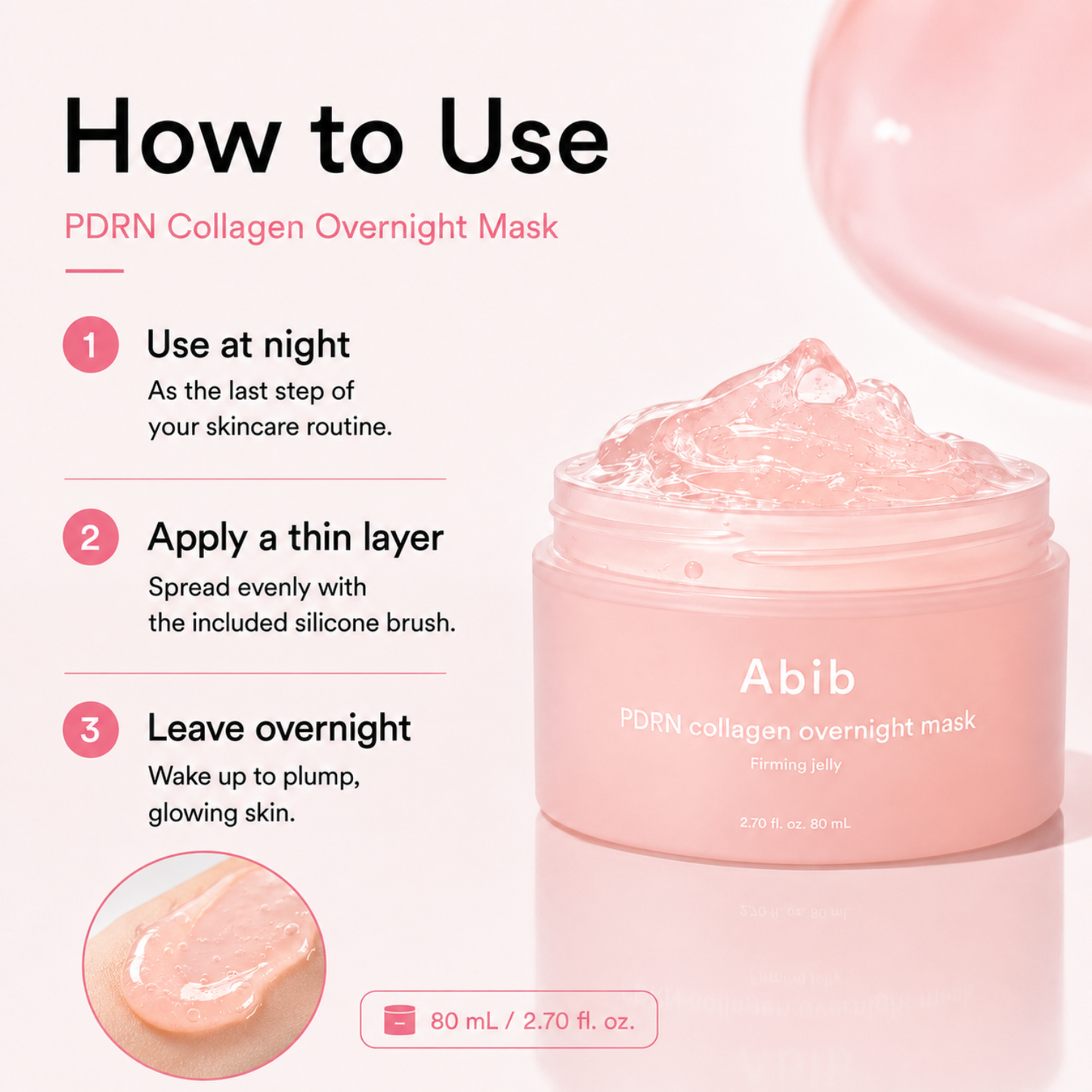ABIB PDRN Collagen Overnight Mask Firming Jelly 80ml