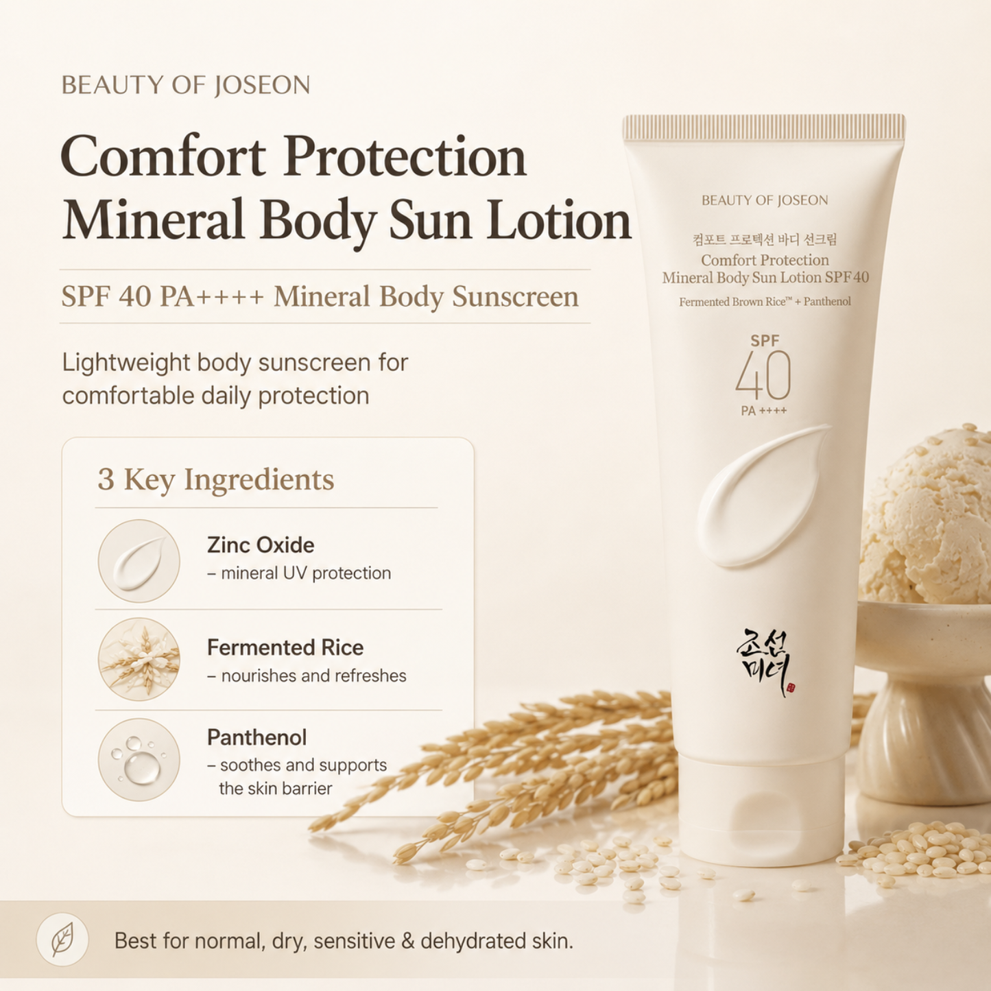 BEAUTY OF JOSEON Comfort Protection Mineral Body Sun Lotion 150ml