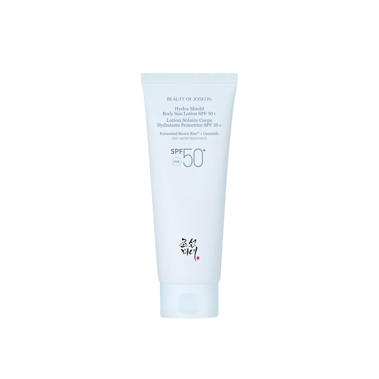 BEAUTY OF JOSEON Hydra Shield Body Sun Lotion is a lightweight SPF 50+ PA++++ body sunscreen that provides strong UV protection with a fresh, hydrating finish. Formulated with Fermented Brown Rice to nourish and refresh the skin and Ceramide NP to support the moisture barrier, it helps keep skin comfortable and hydrated throughout the day. The smooth lotion texture absorbs quickly without a sticky feel or visible white cast, leaving skin soft with a natural glow. Suitable for normal, dry, dehydrated, combin
