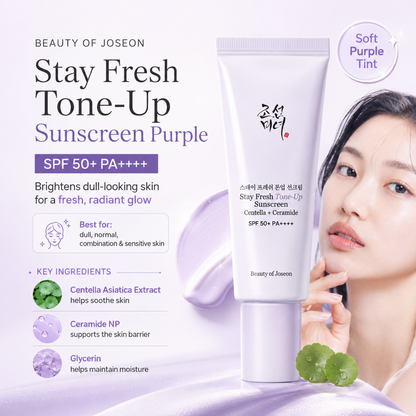 BEAUTY OF JOSEON Stay Fresh Tone-Up Sunscreen Purple