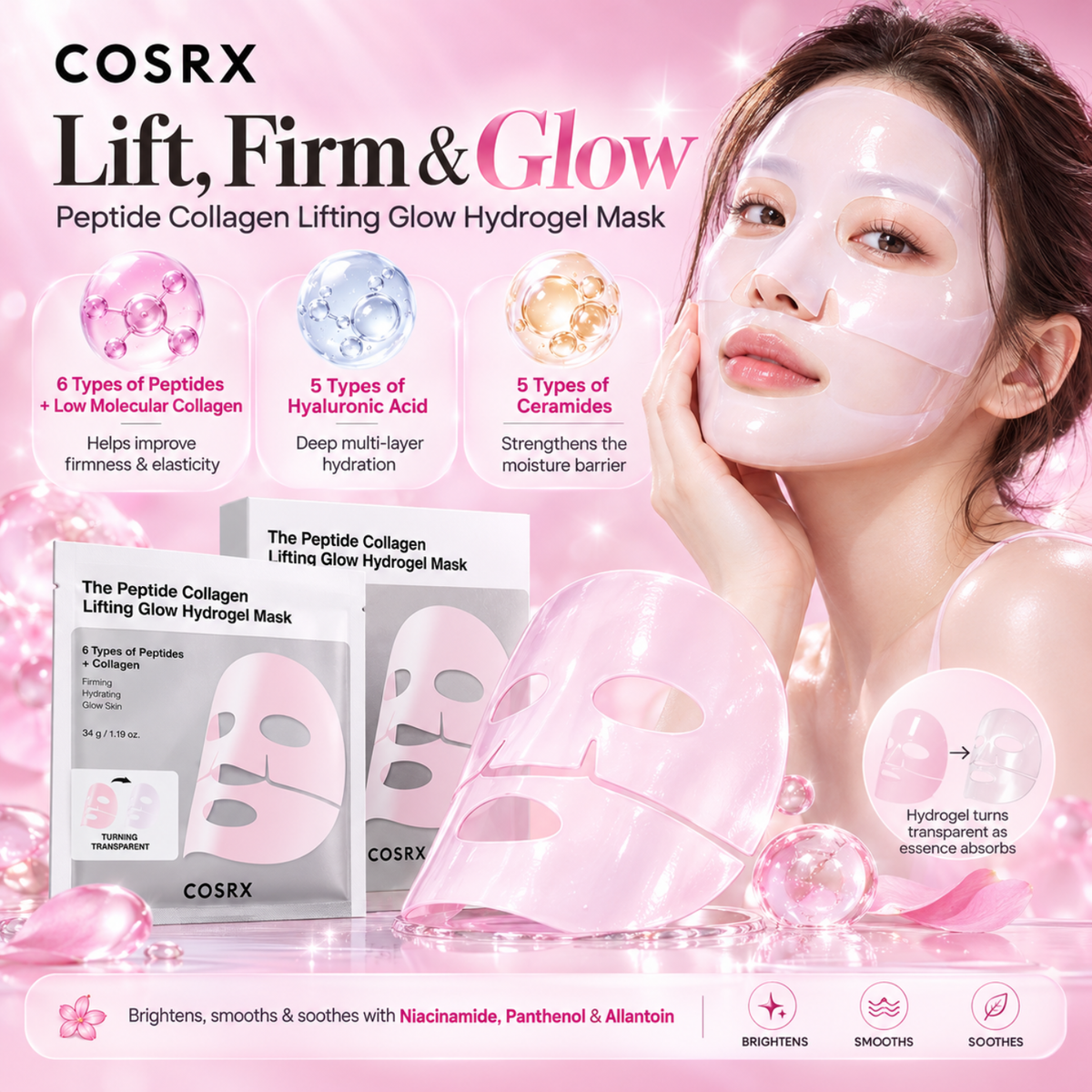 COSRX The Peptide Collagen Lifting Glow Hydrogel Mask