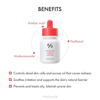 DR. CEURACLE Azelaic 10 & Madeca Ampoule 30ml