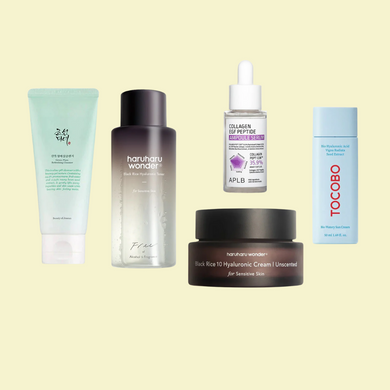 ELIKO GLOW 5 Step Korean Skincare Routine Set for Normal Skin Type