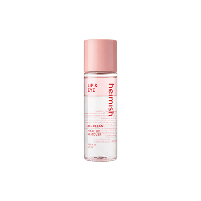 HEIMISH All Clean Lip & Eye Makeup Remover is a gentle Korean makeup remover designed to dissolve stubborn eye and lip makeup without leaving skin feeling dry. Formulated with Squalane, Shea Butter, Allantoin, Ceramide NP, and Glycerin, it helps remove makeup while keeping the delicate eye and lip areas soft, soothed, and comfortable. Suitable for daily use and sensitive skin.