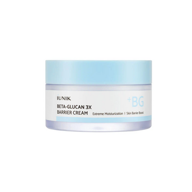 IUNIK Beta-Glucan 3X Barrier Cream is a deeply hydrating and barrier-strengthening moisturizer, perfect for dry and sensitive skin. Formulated with Beta-Glucan, Panthenol, and Ceramide NP, it locks in moisture and supports skin repair. It also contains Ectoin, a powerful soothing ingredient that protects the skin from environmental stress and enhances resilience. Rich yet non-greasy, this cream leaves skin calm, nourished, and comfortably soft.