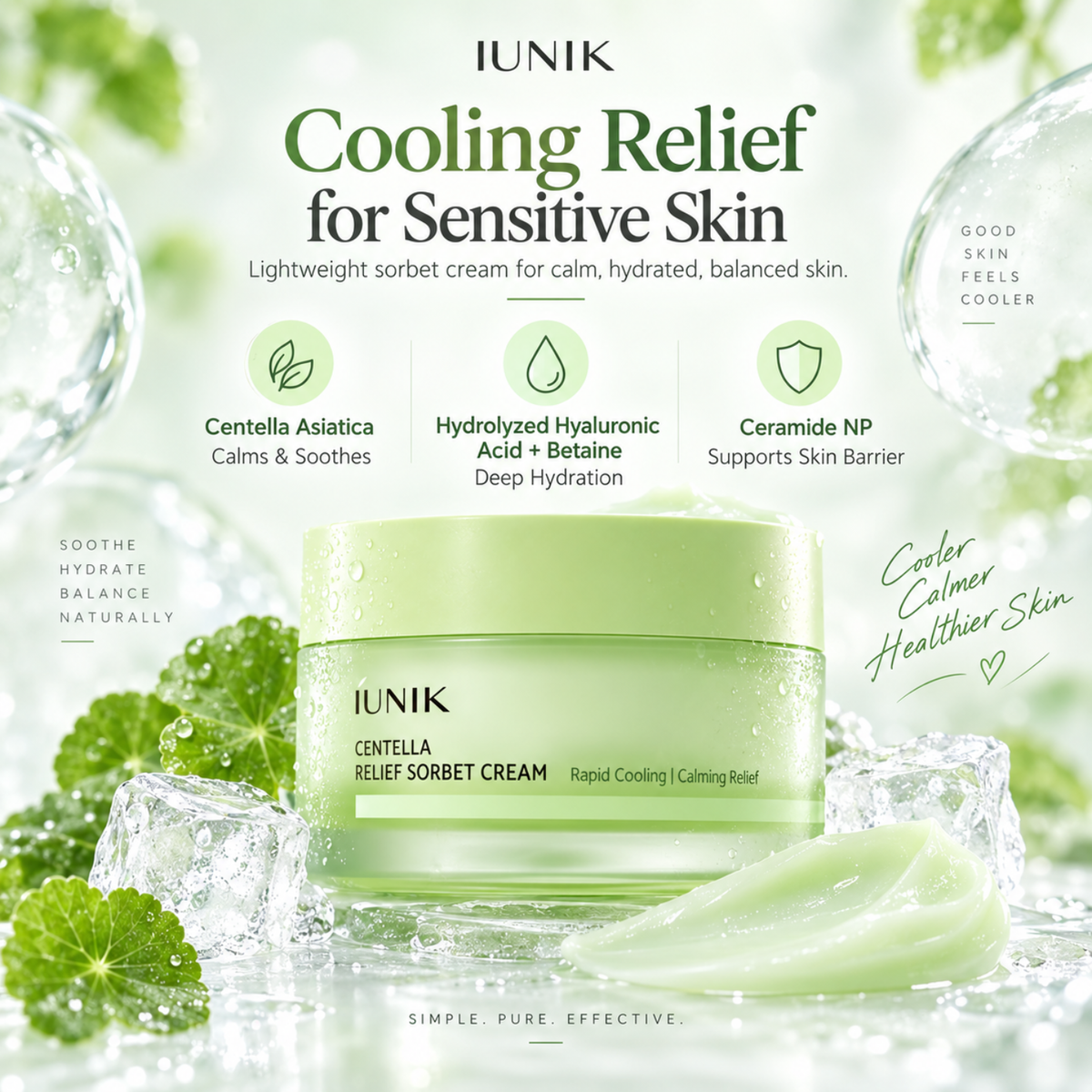 IUNIK Centella Relief Sorbet Cream 