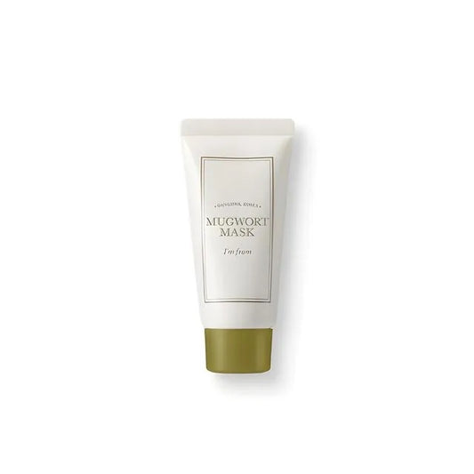 I’M FROM Mugwort Mask is a soothing wash-off mask formulated with Artemisia Princeps (Mugwort) Leaf Powder to calm irritation and purify the skin. Rich in natural antioxidants and healing botanicals like Centella Asiatica, Licorice Root, and Chamomile, it helps reduce redness and balance excess oil while keeping the skin hydrated.

The soft gel texture feels cooling on the skin, instantly relieving sensitivity and leaving the complexion clear, refreshed, and smooth after rinsing.

Suitable for: All skin typ