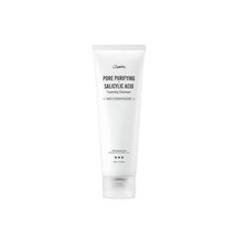 Load image into Gallery viewer, JUMISO Pore Purifying Salicylic Acid Foaming Cleanser is a gentle yet effective cleanser designed to deeply cleanse pores and reduce breakouts. Formulated with Salicylic Acid, it helps to exfoliate and purify the skin, targeting blackheads and excess oil. The addition of Coptis Japonica Root Extract and Hippophae Rhamnoides Extract provides soothing and antioxidant benefits, while Ascorbic Acid brightens the complexion. This foaming cleanser leaves your skin feeling refreshed, clean, and balanced.