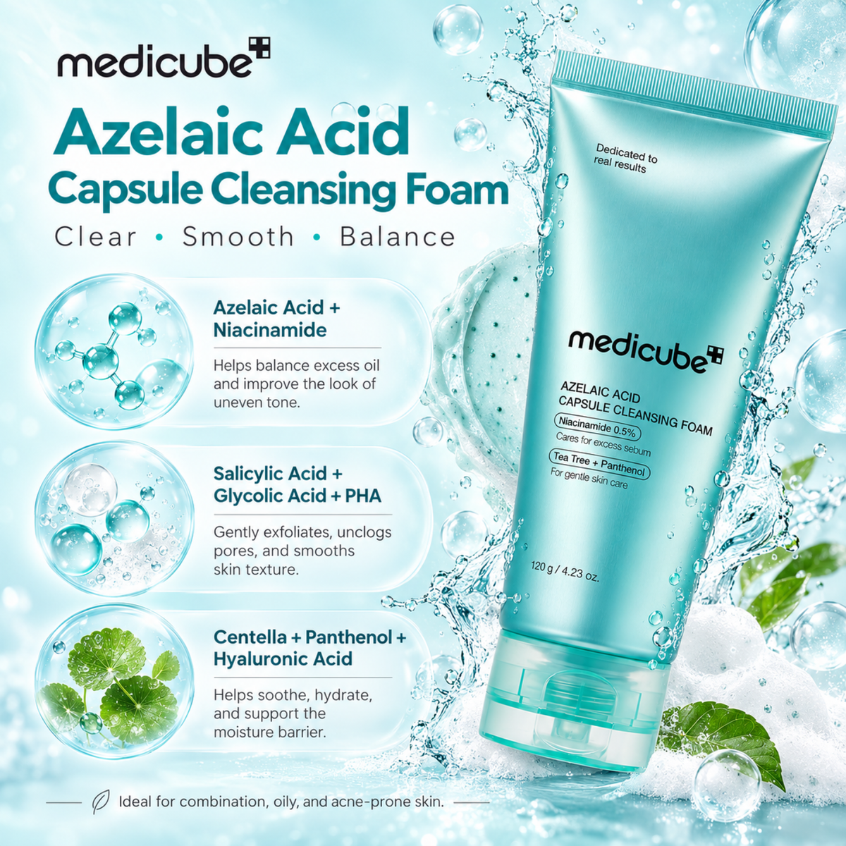 MEDICUBE Azelaic Acid Capsule Cleansing Foam