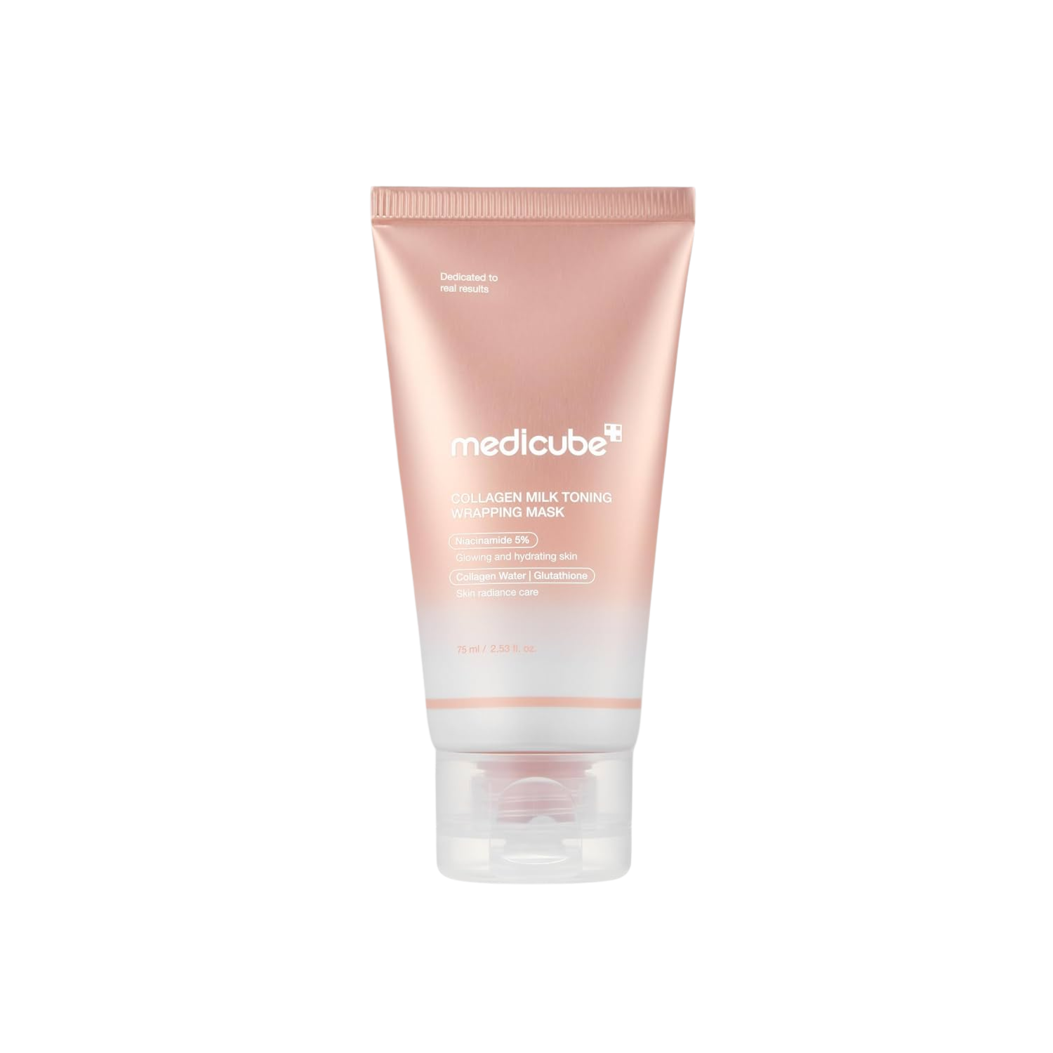MEDICUBE Collagen Milk Toning Wrapping Mask is a Korean peel-off wrapping mask designed to brighten, smooth, and nourish the skin. Formulated with 5% Niacinamide, Collagen Water, and Glutathione, it helps improve the look of dullness and uneven tone while supporting a firmer, more radiant complexion. Panthenol, Jojoba Oil, Centella Asiatica, Glycerin, and Ceramide NP help keep skin hydrated, soothed, and comfortable. Suitable for dull, uneven, dry, dehydrated, and elasticity-concerned skin.
