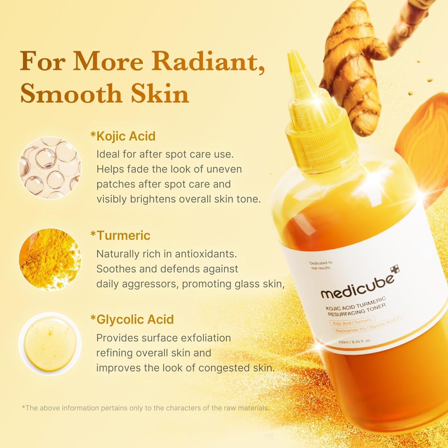 MEDICUBE Kojic Acid Turmeric Resurfacing Toner 250ml