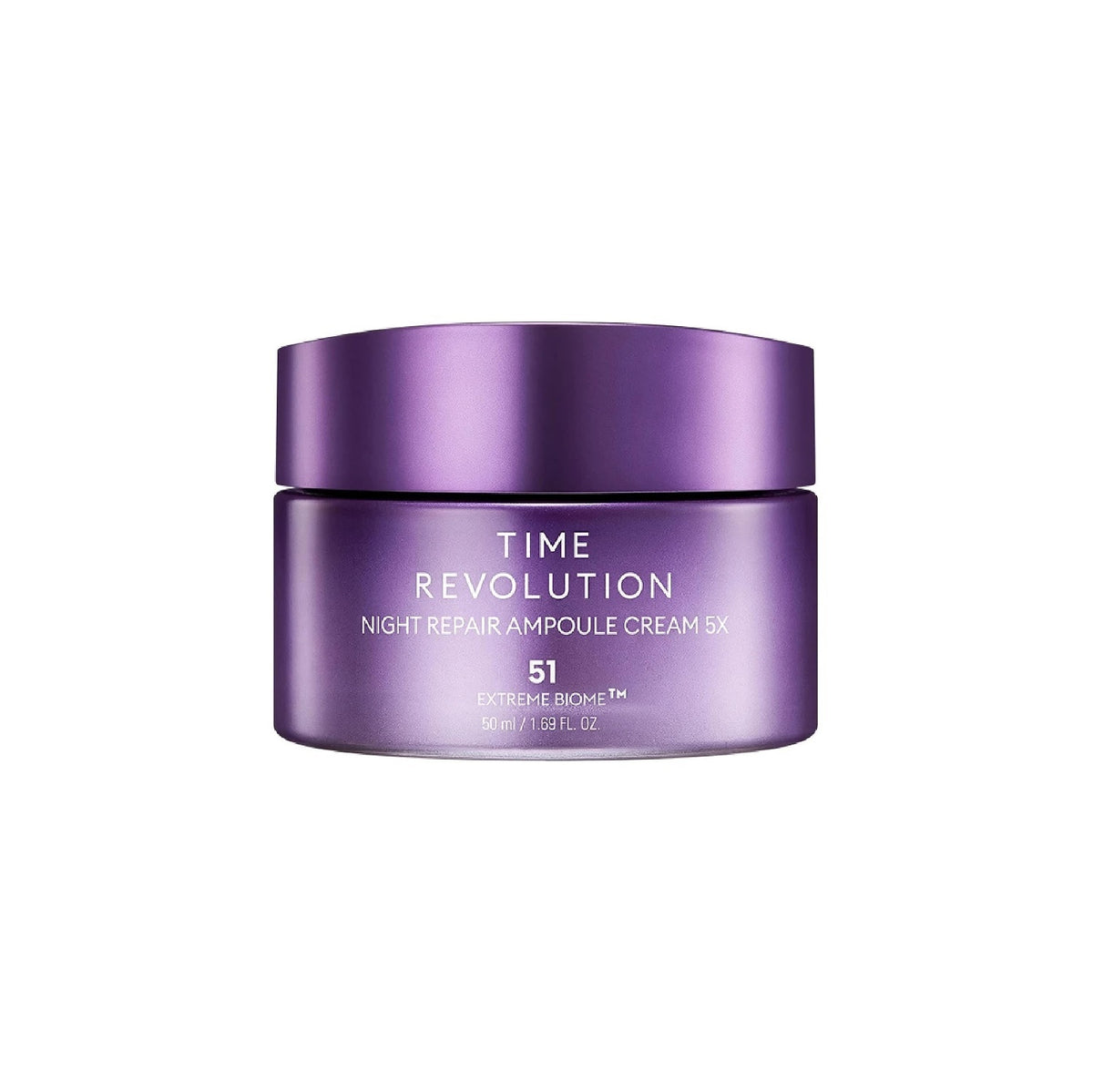MISSHA Time Revolution Night Repair Ampoule Cream 5X is a rich, nourishing night cream that targets visible signs of aging while enhancing skin's firmness and radiance. Infused with Niacinamide, Bifida Ferment Lysate, and Ceramide NP, it helps to improve skin elasticity and strengthen the moisture barrier. The formula includes a blend of botanical oils such as Jojoba, Olive, and Argan Oil, delivering intense hydration and leaving the skin smooth and revitalized. Ideal for dry and mature skin types, this amp