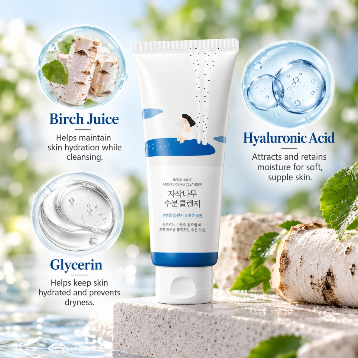 ROUND LAB Birch Juice Moisturizing Cleanser 