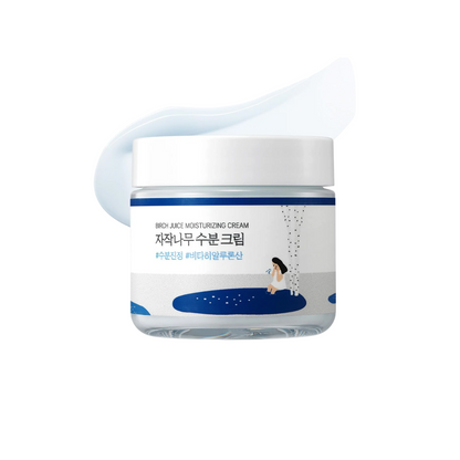 ROUND LAB Birch Juice Moisturizing Cream is a hydrating moisturizer designed to replenish moisture and keep skin feeling soft and comfortable. Formulated with Birch Juice, Glycerin, and Hyaluronic Acid, it helps maintain lasting hydration and a smooth, plump appearance. Panthenol and Dipotassium Glycyrrhizate help soothe the skin, while Jojoba Esters and botanical extracts provide additional nourishing care. Ideal for normal, combination, dry, dehydrated, and sensitive skin.