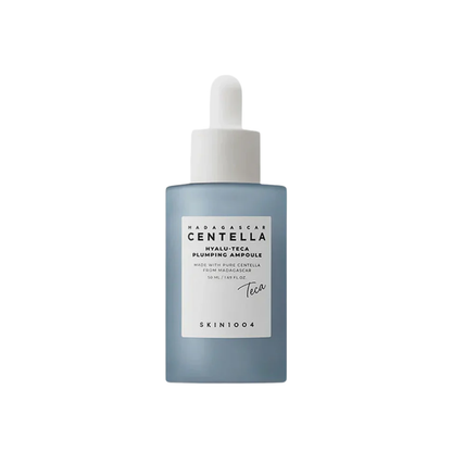 SKIN1004 Madagascar Centella Hyalu-Teca Plumping Ampoule is a hydrating and firming ampoule designed to plump the skin, support elasticity, and improve the look of uneven tone. Formulated with Sodium Hyaluronate, Centella Asiatica Extract, TECA, Niacinamide, Ceramide NP, Collagen, 5 types of Peptides, Ferulic Acid, Glutathione, Beta-Glucan, and Polyglutamic Acid, it helps strengthen the moisture barrier while leaving skin looking smoother, fuller, and more radiant. The lightweight formula is suitable for al