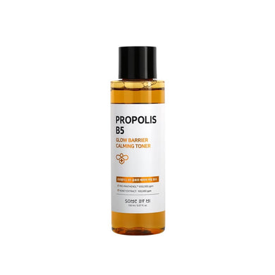 SOME BY MI Propolis B5 Glow Barrier Calming Toner is a soothing and hydrating toner formulated with 65% Propolis Extract and Honey Extract to nourish and strengthen the skin barrier. Infused with Panthenol and Centella Asiatica, it helps calm irritation, while Niacinamide brightens and evens out the skin tone. This toner also contains Ceramide NP to lock in moisture and improve skin resilience. Perfect for sensitive and irritated skin, it leaves the skin feeling smooth, glowing, and refreshed.