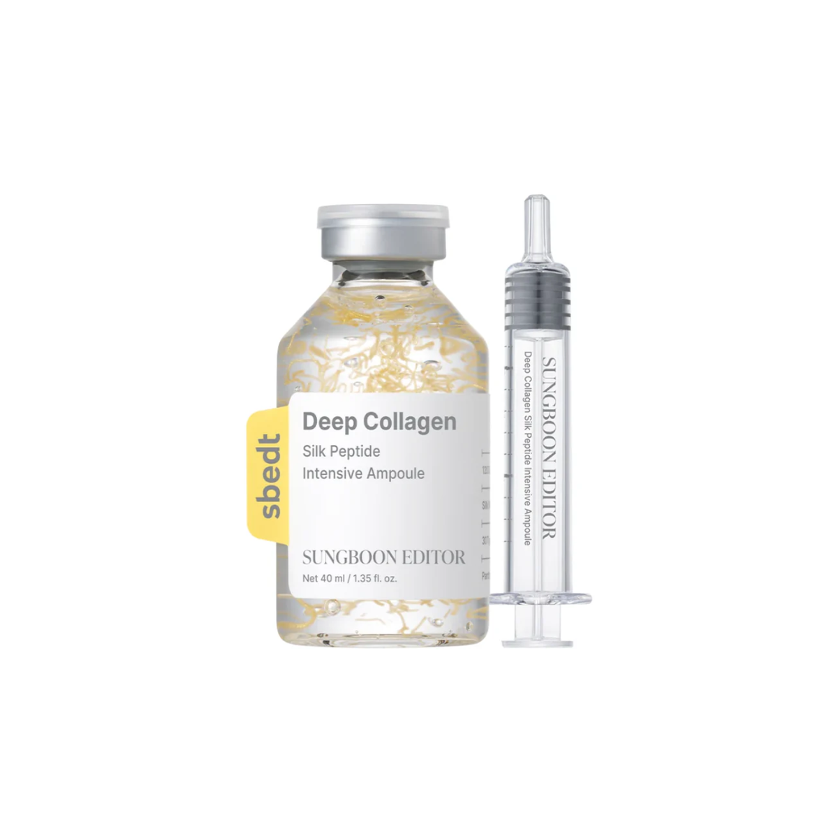 SUNGBOON EDITOR Silk Peptide Intensive Lifting Ampoule is an intensive anti-aging ampoule designed to improve skin firmness, elasticity, and the appearance of wrinkles. Formulated with Silk Water, Silk Peptides, 13 types of Peptides, two sizes of Collagen, Volufiline, Niacinamide, and Hyaluronic Acid, it helps visibly lift and firm the forehead, eye area, cheeks, jawline, and other areas showing signs of aging. Its deeply hydrating formula provides up to 72 hours of moisture, leaving skin looking smoother, 