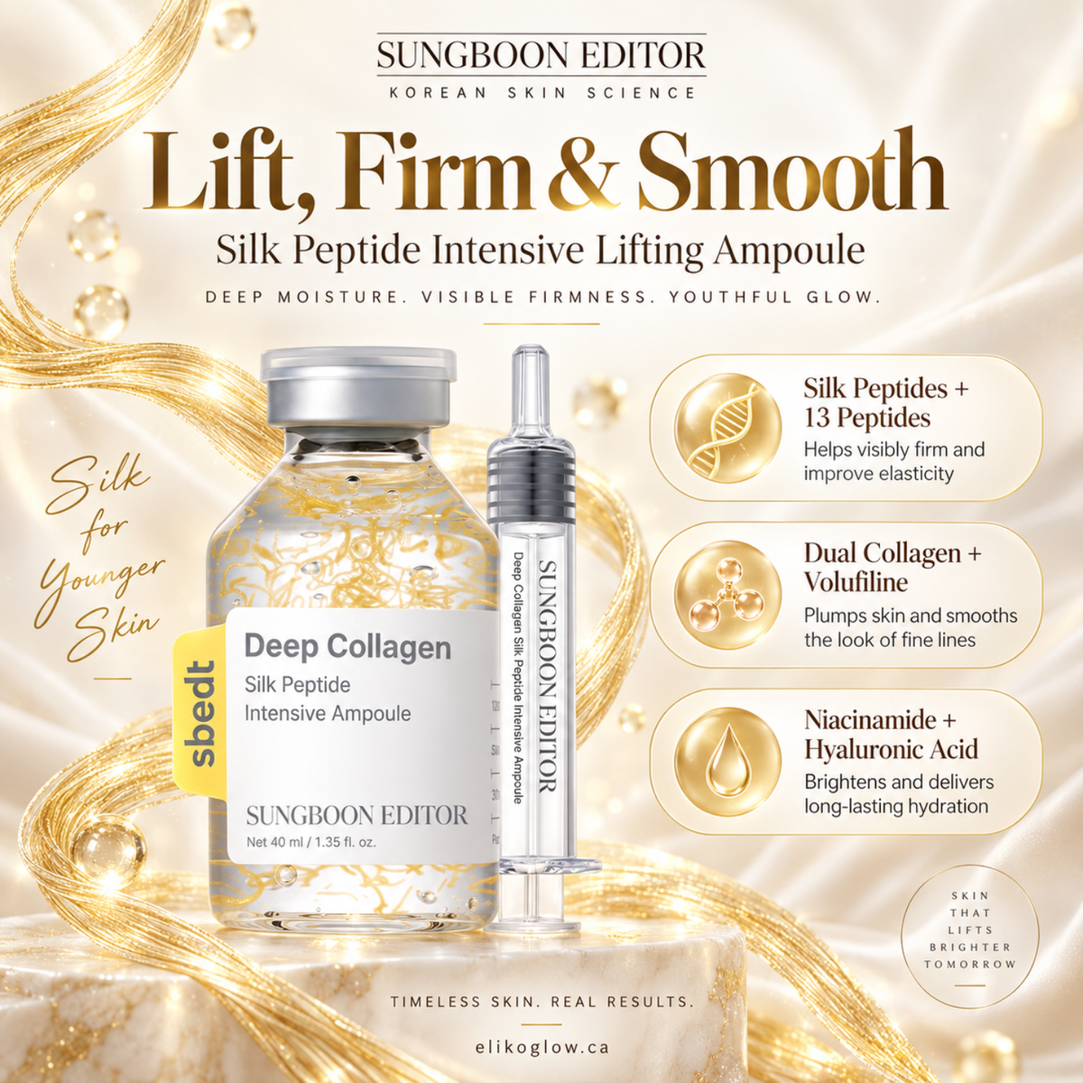 SUNGBOON EDITOR Silk Peptide Intensive Lifting Ampoule