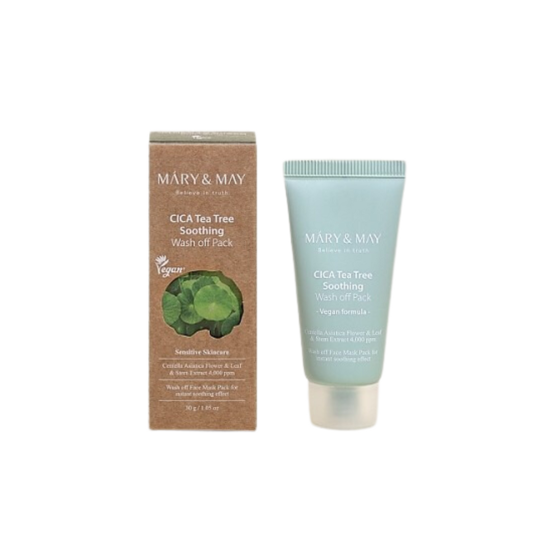 MARY & MAY Cica Tea Tree Soothing Wash Off Mask Pack 30g