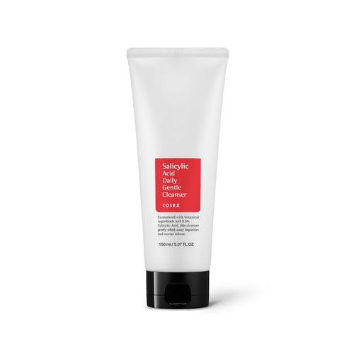 COSRX Salicylic Acid Daily Gentle Cleanser is a soothing and clarifying facial cleanser that targets blemishes and impurities. Infused with Salicylic Acid and Tea Tree Oil, it deeply cleanses the pores and reduces acne, while Willow Bark Water calms the skin. Perfect for daily use to achieve a clearer and healthier complexion