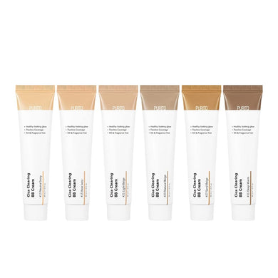 PURITO Cica Clearing BB Cream is a versatile, multi-colored BB cream that provides natural coverage while soothing and protecting the skin. Enriched with Centella Asiatica Extract and Niacinamide, it calms irritation, improves skin texture, and brightens the complexion. With added broad-spectrum UV protection and hydrating ingredients like Panthenol and Glycerin, this BB cream offers lightweight, buildable coverage while keeping your skin moisturized throughout the day. Ideal for sensitive skin, it leaves a