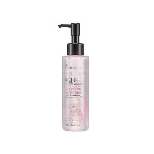 THE FACE SHOP Rice Water Bright Light Cleansing Oil is a lightweight cleansing oil infused with Rice Bran Oil and Jojoba Seed Oil to effectively dissolve makeup, dirt, and impurities while nourishing the skin. Enriched with Rice Extract, it helps brighten and hydrate, leaving your skin soft, radiant, and thoroughly cleansed without feeling greasy. Ideal for all skin types, this oil is perfect for gentle yet deep cleansing.