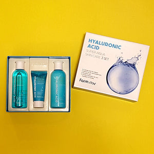 FARM STAY Hyaluronic Acid Super Aqua Skin Care 3 Set