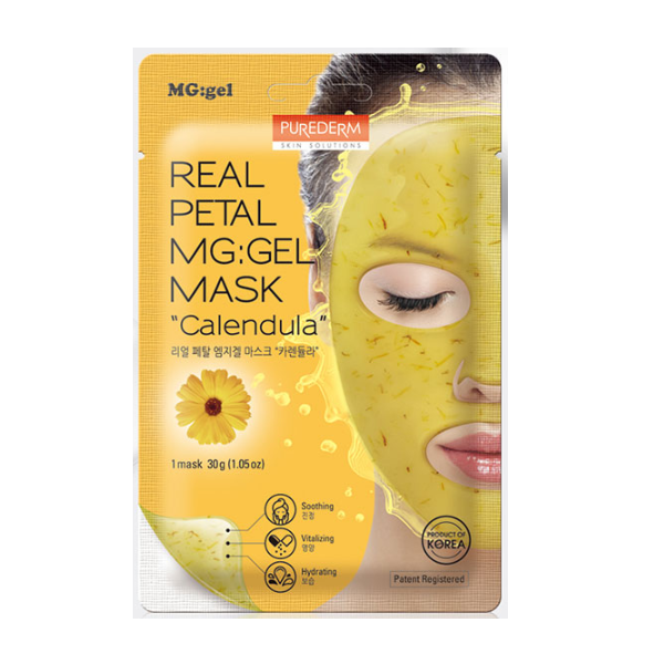 PUREDERM Real Petal Mg:Gel Mask Calendula